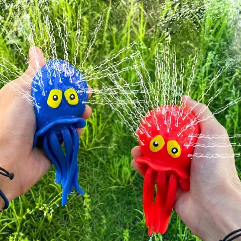Children'S Pinch Music Water Absorbent Octopus Toy Baby Bathing Water Play Toy Beach Boys Swimming Pool Decompression New