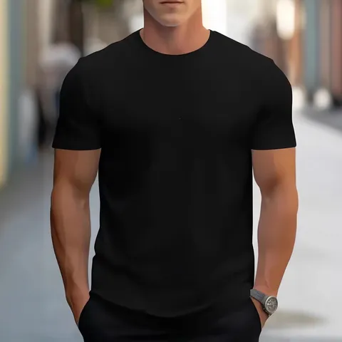 Heren Sport Mesh T-shirt Sneldrogend Ademend Polyester Korte Mouw Top Voor Gym Fitness Training Zomer Casual Effen Kleur Ronde Hals