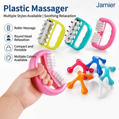 Handheld Manual Body Massager Roller For Muscle Relief Neck Shoulder Back Leg Plastic Trigger Point Relaxation Tool