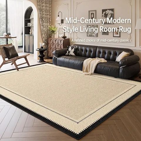Französischer Retro Wohnzimmer Teppich Perser Samt Wasserdichte Matte Verdickte Rutschfeste Vintage Dekoration