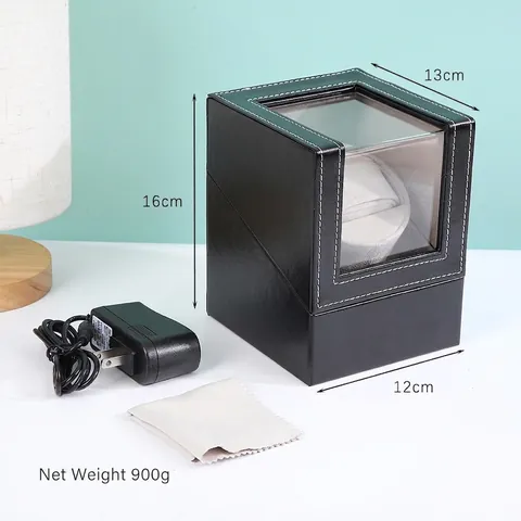 Eleganter Automatischer Uhrenbeweger Box PU Leder Leiser Motor Vielseitige Stromversorgung Für Mechanische Uhren Display