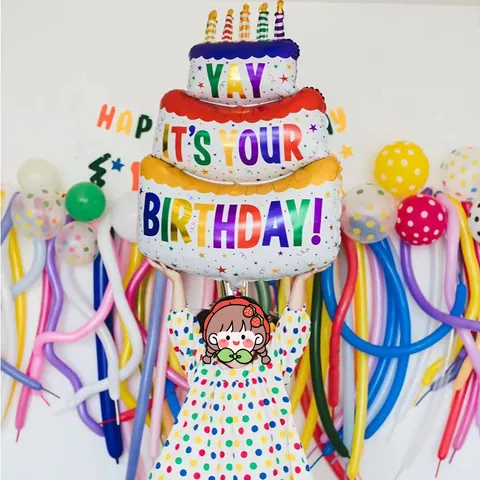Happy Birthday Bedruckter Zahlenballon Aluminiumfolie Große Mylar Feier Party Dekoration