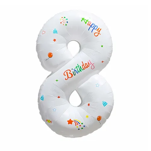 Happy Birthday Gedrukte Nummer Ballon Aluminiumfolie Grote Mylar Feest Decoratie