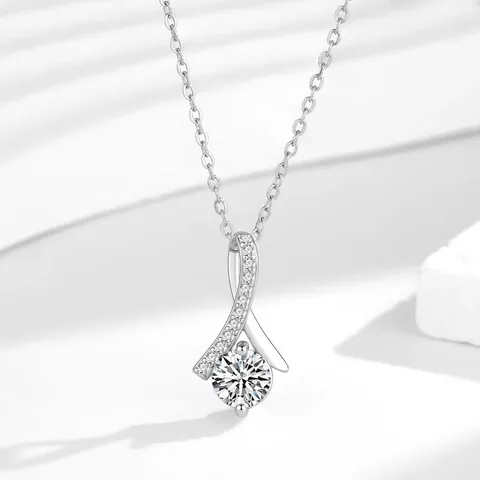Stainless Steel Mermaid Tail Pendant Necklace With Zirconia Inlaid Luxury Minimalist Jewelry For Women Dating Gift