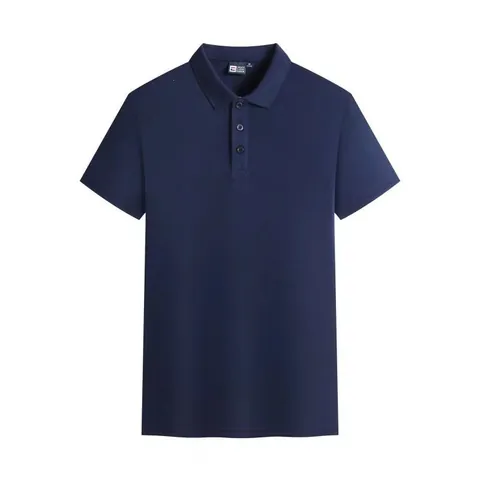 Heren Casual Korte Mouw Poloshirt Effen Kleur Omslagkraag Ademend Polyester Sport Top Klassieke Mode Polo Voor Mannen Dagelijkse Kleding