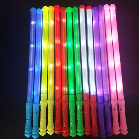 LED Glow Sticks Kleurrijk Elektronisch Knipperend Fluorescentiesticks Voor Concert Party Event Props Handheld Batterijvoeding Lichtstick