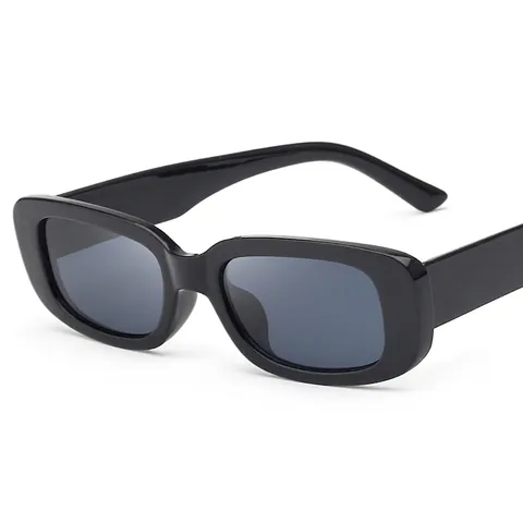 Lunettes de Soleil Carrées Rétro pour Femmes Hommes Monture en PC Verres AC Protection UV400 Lunettes Rectangulaires Mode