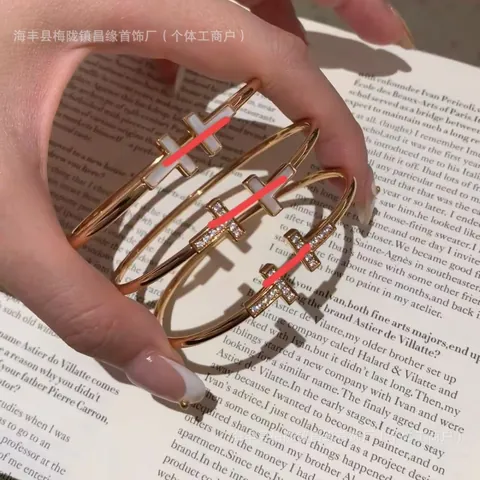 Minimalist Geometric Copper Inlay Zircon 18K Gold Plated Rose Gold Plated White Gold Plated Women'S Bangle