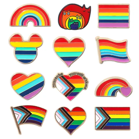 Spille Unisex In Stile Classico Con Placcatura In Lega Arcobaleno