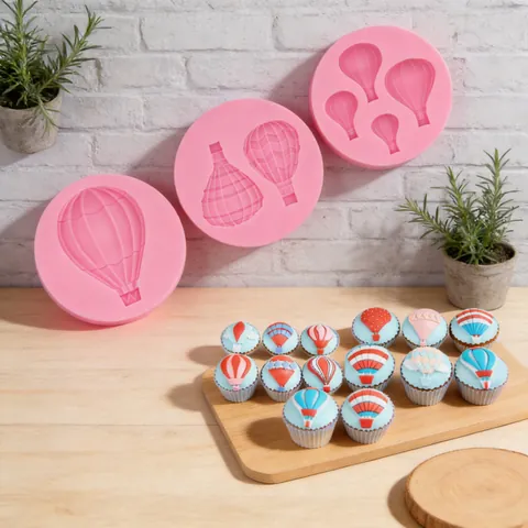 Hot Air Balloon Silicone Mold Fondant Cake Decoration Chocolate Candy Clay Making Baking Tools DIY Pastry Dessert