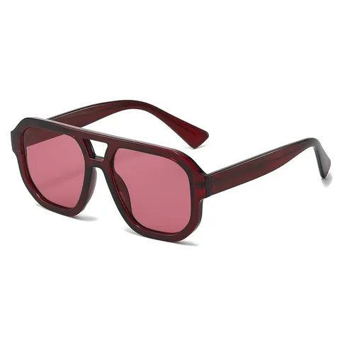 Lunettes De Soleil Aviateur Polarisées TAC UV400 Protection Double Pont Grande Monture Rétro Mode Unisexe Conduite