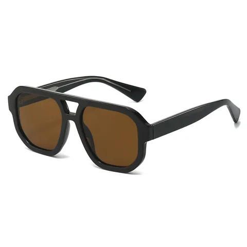 Lunettes De Soleil Aviateur Polarisées TAC UV400 Protection Double Pont Grande Monture Rétro Mode Unisexe Conduite