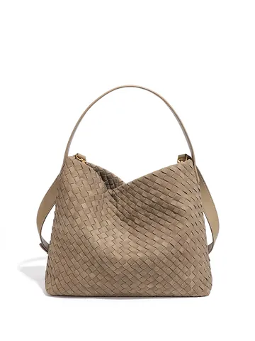 Gewebte Hobo Tasche PU Leder Handgefertigt Große Kapazität Schulter Tote Retro Minimalistische Elegante Handtasche
