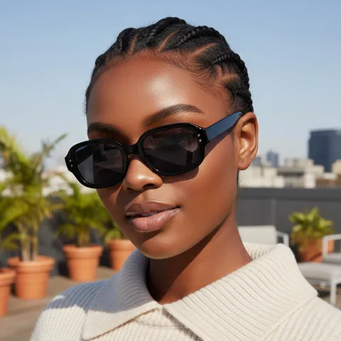 Nouvelles Lunettes De Soleil Carrées À Petite Monture Et Couleurs Contrastées Pour Hommes Et Femmes