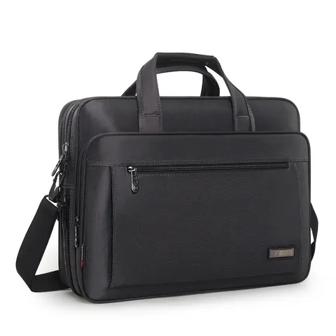 Zakelijke Heren Aktentas Waterdicht Oxford Doek Grote Capaciteit Laptoptas Voor 16 Inch Computer Schoudertas Kantoor