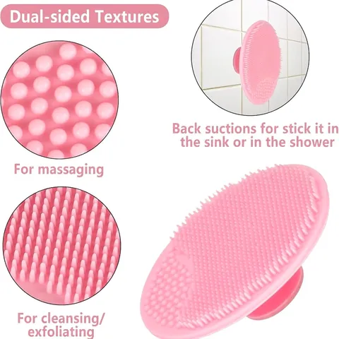 Silicone Baby Hair Brush Soft Bristle Face Cleansing Brush For Newborn Cradle Cap Removal Scalp Massager Suction Cup Tool