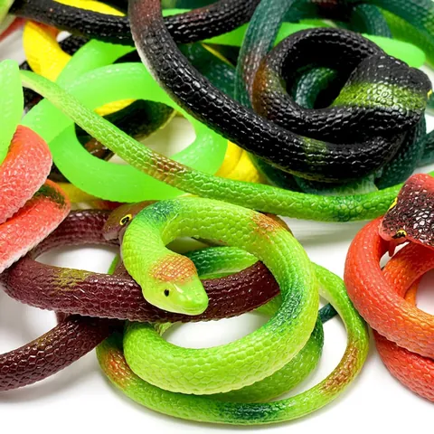 Juguete de Serpiente de Goma TPR Realista Cobra Figura de Animal Simulado para Bromas de Halloween Accesorios de Fiesta Juguetes de Decoración