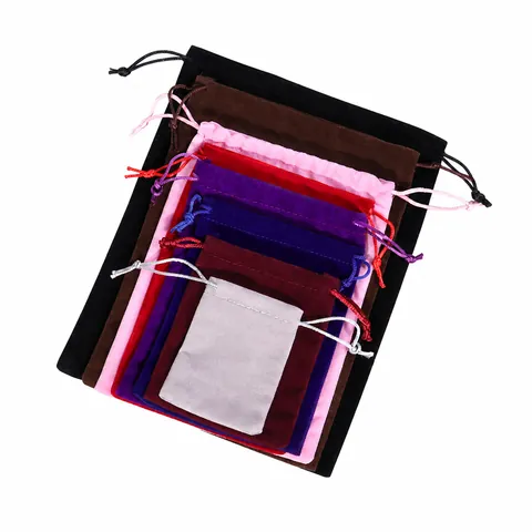 Bolsa de Terciopelo Suave con Cordón para Joyas Pequeñas Bolsas de Regalo para Bodas Embalaje de Joyas Organizador de Almacenamiento