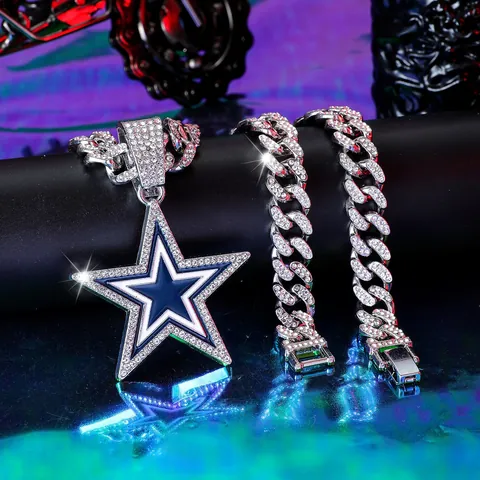 Hip-hop Star Zinklegierung Emaille Einlage Strass Unisex Anhänger Halskette