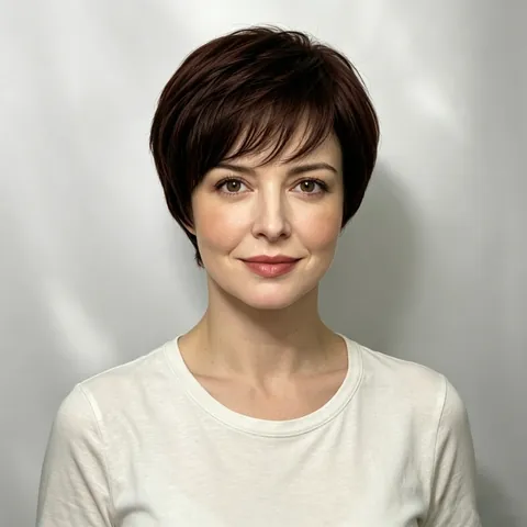 Women Short Curly Synthetic Wig Natural Fluffy Layered Pixie Cut Heat Resistant Fiber Hairpiece For Daily Use And Party