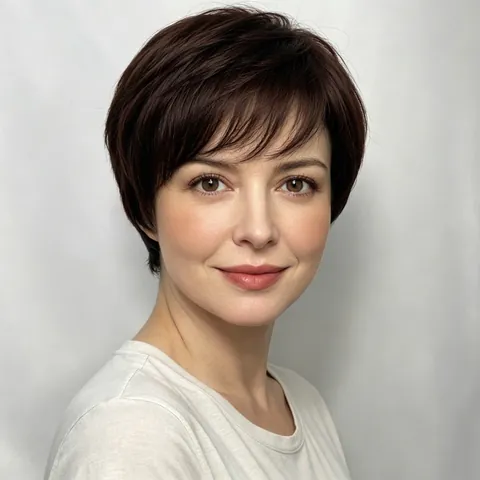 Women Short Curly Synthetic Wig Natural Fluffy Layered Pixie Cut Heat Resistant Fiber Hairpiece For Daily Use And Party