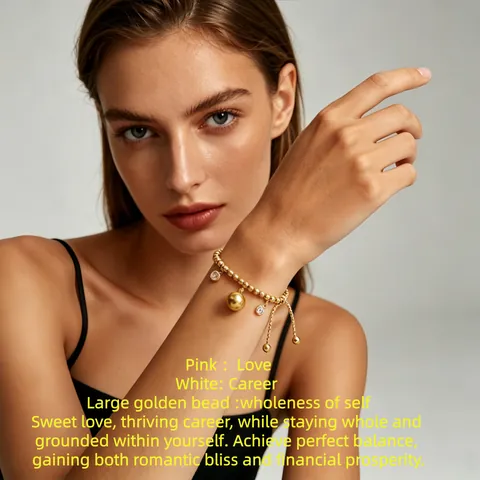 Titanium Stahl Herz Anhänger Perlenarmband Verstellbar Kordelzug Poliert Mode Schmuck Geschenk Für Frauen