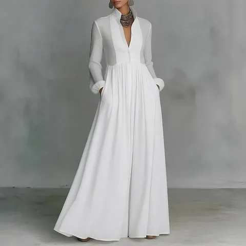 Dames Elegant Off-The-Shoulder Effen Kleur A-Lijn Midi Jurk Franse Stijl Hoge Taille Mouwloos Cocktail Feestjurk