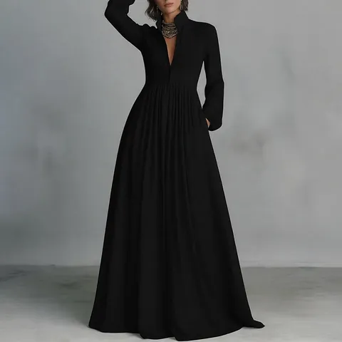 Dames Elegant Off-The-Shoulder Effen Kleur A-Lijn Midi Jurk Franse Stijl Hoge Taille Mouwloos Cocktail Feestjurk