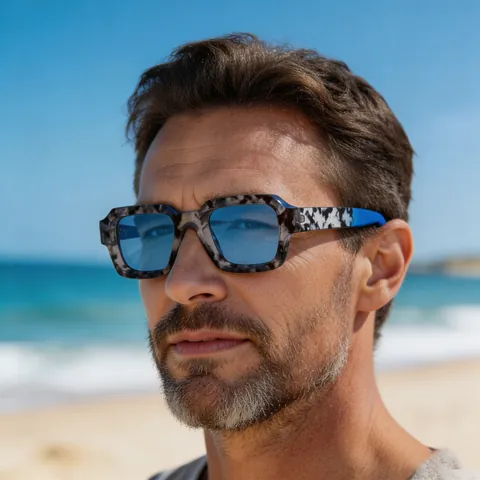 Fashion Square Sunglasses Retro INS Style PC Frame Metal Hinge UV400 Protection For Men Women Outdoor Driving Travel