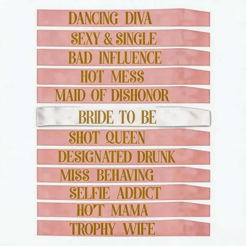 Bachelorette Party Sashes 12 Pcs Set Bride To Be Funny Sashes For Wedding Party Decorations Satin Sashes Women Party Wear