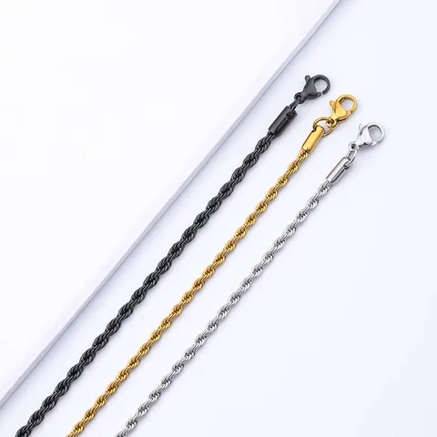 Hip-Hop Crown Stainless Steel Copper Plating Inlay Chain Jewelry Accessories