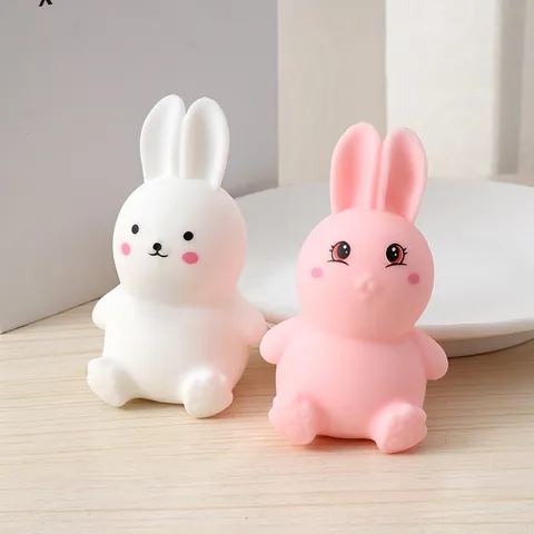 Giocattolo di Decompressione Coniglio Cartone Animato Carino TPR Rimbalzo Lento Antistress Giocattolo da Spremere Per Ufficio Scuola Bambini Adulti Regalo
