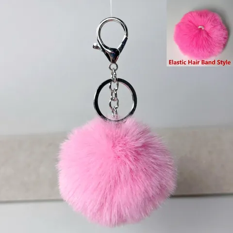 Fashion 7Cm Imitation Rex Rabbit Fur Small Ball Keychain