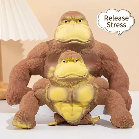 Lustiges Muskel Gorilla Stressabbau Spielzeug Kreatives Elastisches Quetsch Gorilla Figur Für Büro Schreibtisch Angstabbau Geschenk