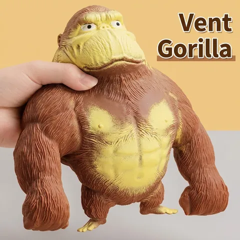 Lustiges Muskel Gorilla Stressabbau Spielzeug Kreatives Elastisches Quetsch Gorilla Figur Für Büro Schreibtisch Angstabbau Geschenk