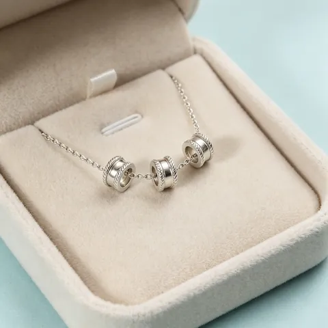 Collana con Perline a Foro Largo Cavo in Acciaio Inossidabile per Donna Accessori per Gioielli con Ciondolo a Vita Minimalista DIY
