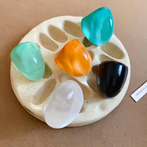 Europäische Amerikanische Mode Süßigkeiten Farbe Harz Ring Übertrieben Klobig Einfacher Kreis Ring Für Damen Minimalist Vielseitig Fingerring Schmuck