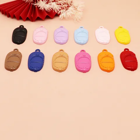 Alloy Mary Jane Doll Shoe Pendants Colorful Candy Color Spray Painted Metal Charms For DIY Jewelry Making Handicraft Materials