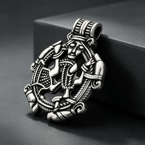 Nordic Viking Celtic Rune Totem Stainless Steel Pendant Valknut Men Vintage Necklace Jewelry Accessory Round Rune Pendant