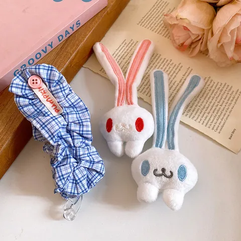 Mignonne Pince à Cheveux Bec de Canard en Peluche Lapin Canard Style Japonais JK Pince Latérale Accessoires de Cheveux en Tissu Faits à la Main