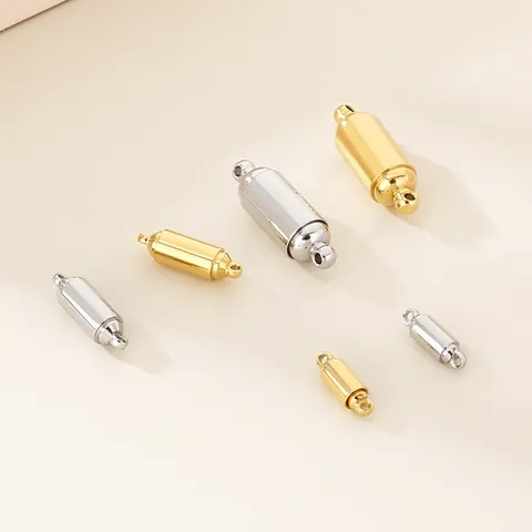 Roestvrijstalen Cilinder Magneetsluitingen Voor Sieraden Maken Connectoren Voor Ketting Armband Goud Zilveren Sieraden Gespen