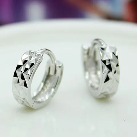 925 Sterlingsilber Einfache Geschnitzte Huggie Hoop Ohrringe Für Damen Koreanische Trendige Geometrische Strukturierte Ohrringe Schmuck