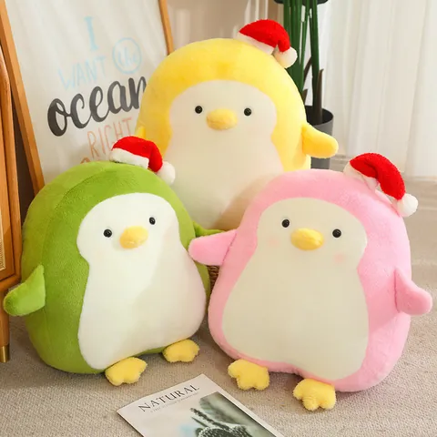 New Hat Penguin Doll Plush Toy Cute Christmas Hat Little Penguin Doll Marine Animal Gifts