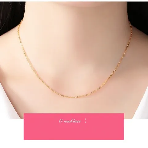 Elegant Gold Plated Copper Chain Necklaces For Women Minimalist Box Snake Water Wave Necklace Clavicle Chain Jewelry