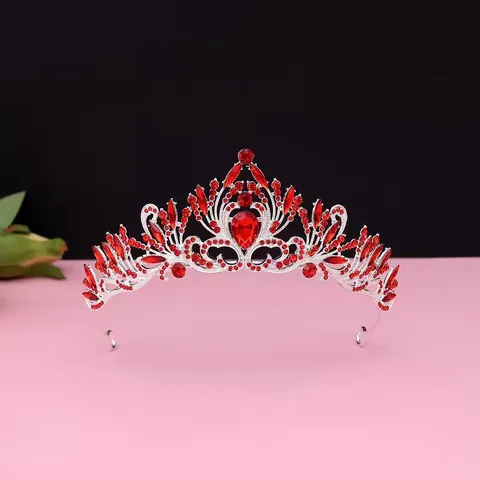 Bridal Crown Rhinestone Headdress Baroque Black Retro Simple Elegant Pageant Crown Wedding Accessories