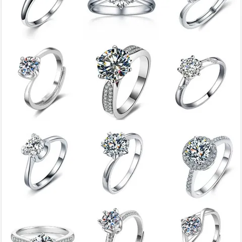 Elegante Koperen Strass Verstelbare Open Ring Voor Dames Klassieke Een Karaat Look Camellia Bloem Kroon Ontwerp Mode Vinger Sieraden Voor Bruiloft