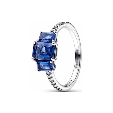 Ins Style Elegante Rechteckige Sterling Silber Beschichtete Inlay Zirkon Rhodium Beschichtete Ringe