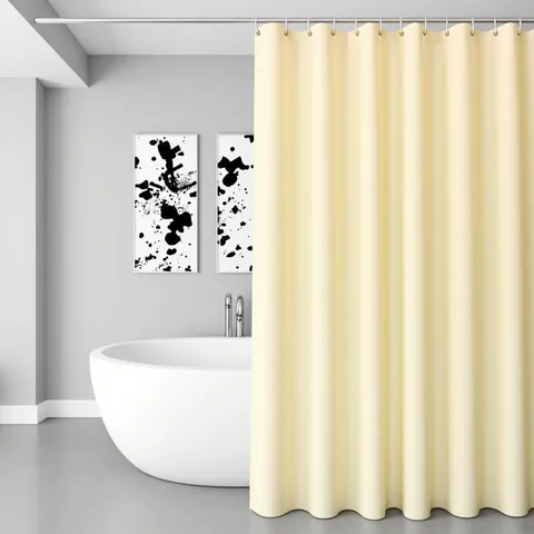 Effen Kleur Waterdicht Schimmelbestendig PEVA Douchegordijn Modern Minimalistische Badkamer Divider Hangend Gordijn Voor Hotel