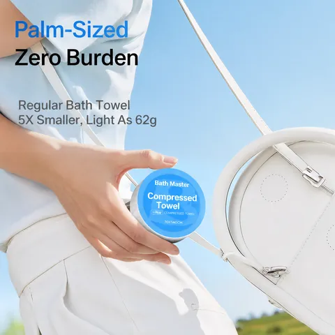 Disposable Compressed Bath Towel Thickened Viscose Fiber Absorbent Artificial Pearl Texture Individually Wrapped Travel Hotel