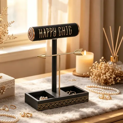 Sieraden Organizer Fluweel Metaal Meerlagige T-Bar Houder Voor Horloges Armbanden Kettingen Ringen Luxe Decoratie